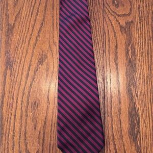 Brooks Brothers Makers 100% Silk Navy and Pink Striped Tie